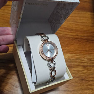 CHARTER CLUB Two-Tone Crystal Bracelet Watch 30mm